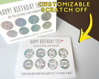Custom Dirty Birthday Scratch Off Card