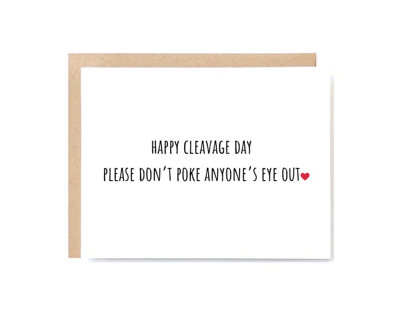 Dirty Boob Job Card – Happy Cleavage Day Joke – Snarky Cosmetic Surgery ...