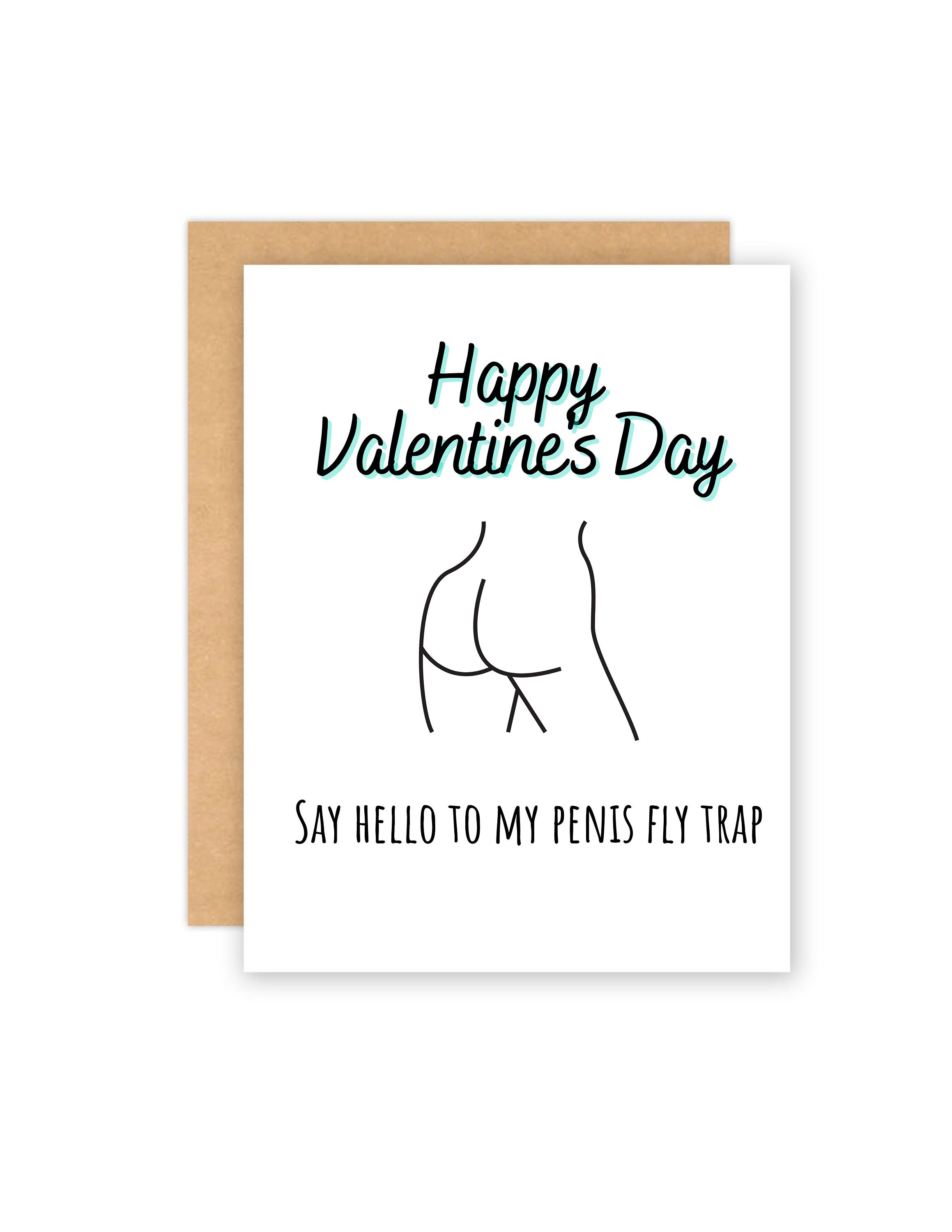 Penis Fly Trap Card Dirty Birthday Card for Him Dirty - Etsy