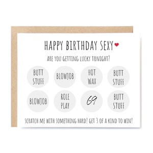 Custom dirty scratch off card | Birthday scratch off | dirty birthday scratch off | Naughty dirty birthday card scratch off