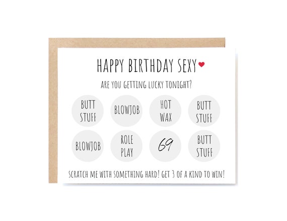 Custom Dirty Scratch off Card for Him Dirty Birthday Card 