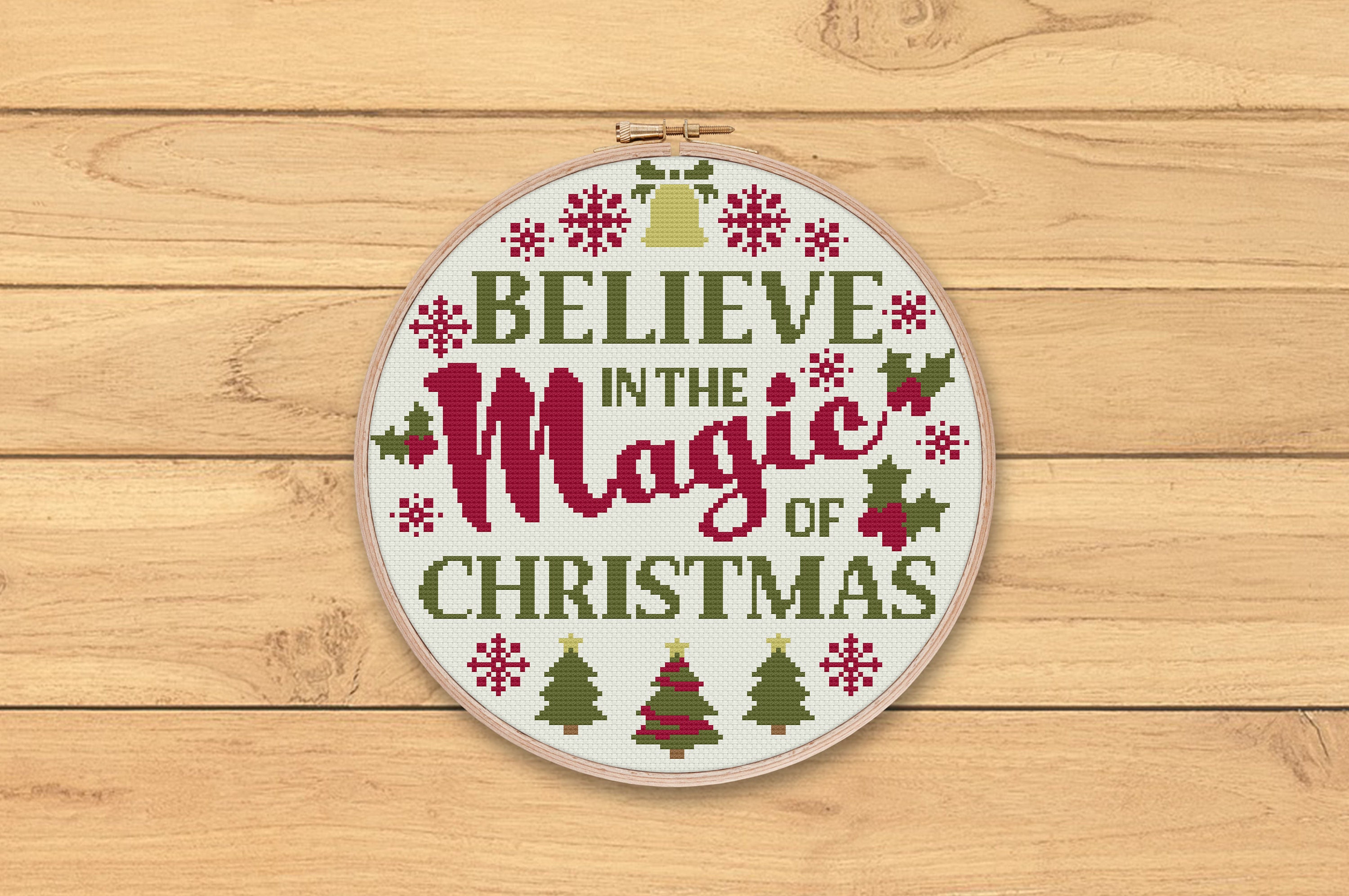 Believe in the Magic of Christmas Cross Stitch Pattern PDF - Etsy