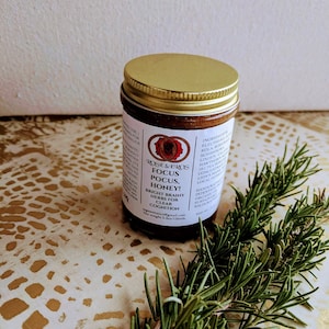 FOCUS POCUS, HONEY! Herbal Honey Paste, Cognitive Tonics, Mental Clarity, Adhd neurodivergent mind concentration support, Screen fatigue aid