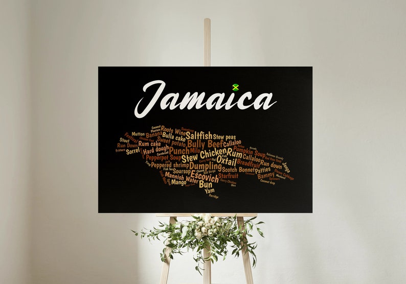 Jamaican Food Canvas Jamaican Art Landscape Canvas From Etsy UK