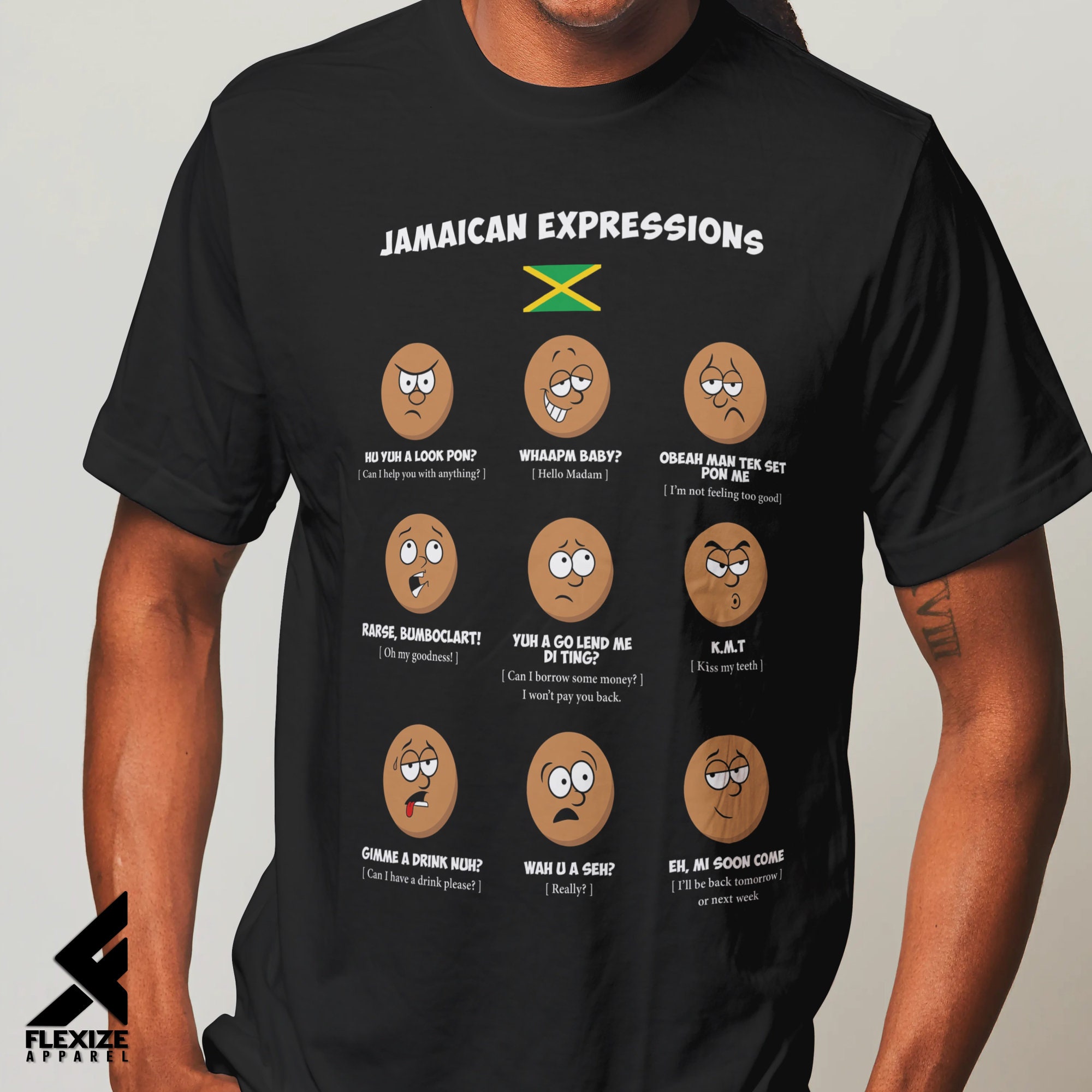 Jamaican Expressions No. 1, Unisex Jamaican T Shirt, Unisex, Jamaican