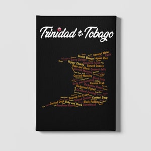 Trinidad & Tobago Food Canvas Art: Caribbean Island Home Decor
