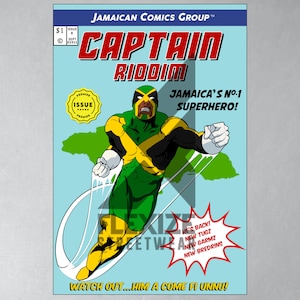 Jamaican Flag, Jamaican Patois, Superhero, Comic Book, Jamaican T shirt, Gift For Jamaicans, Jamaican Slogan, Funny T Shirts, Jamaican Tee image 2