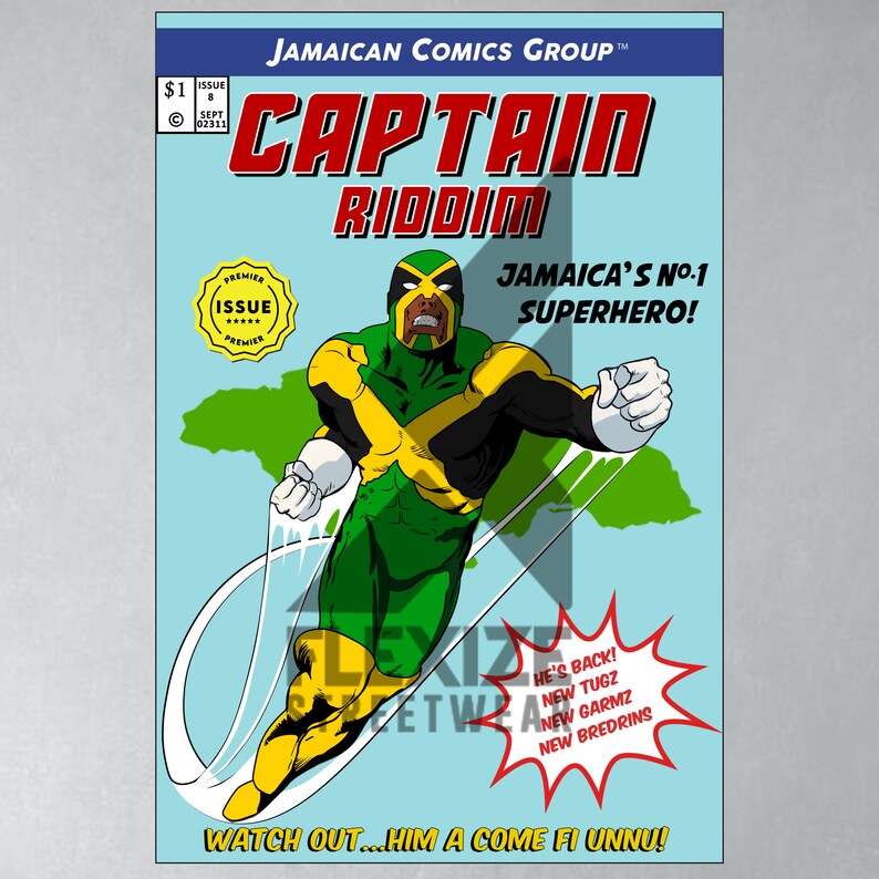 Jamaican Flag, Jamaican Patois, Superhero, Comic Book, Jamaican T shirt, Gift For Jamaicans, Jamaican Slogan, Funny T Shirts, Jamaican Tee image 2