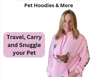 Pet Carry Pullover Hoodie, Casual Cat Dog Pet Pouch Hooded Sweatshirt, Kangaroo Pocket Pet Carrier Hoodies, Pet Owner Gift, Pet Lover Gifts