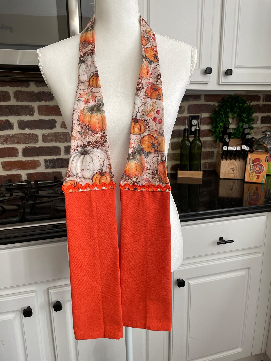 Towel Boa, Fall Towel Boa, Kitchen Towel Boa, Pumpkin Patch Towel Boa