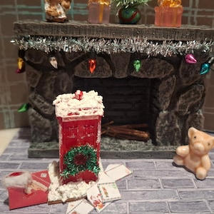 Casa delle Bambole Cassetta Postale Babbo Natale, Miniatura Decorazione Natalizia, scala 1:12