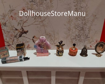 Dollhouse Japanese, Miniature Oriental Decor Set, 1:12 scale