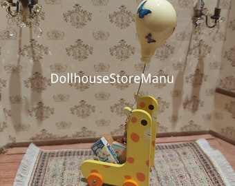 Dollhouse Toy Cart, Miniature Toys, Mini Balloon,  1:12 scale