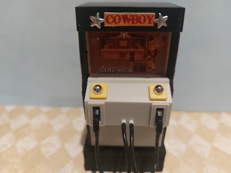 Dollhouse Arcade Machine Miniature Shooting/vintage Game