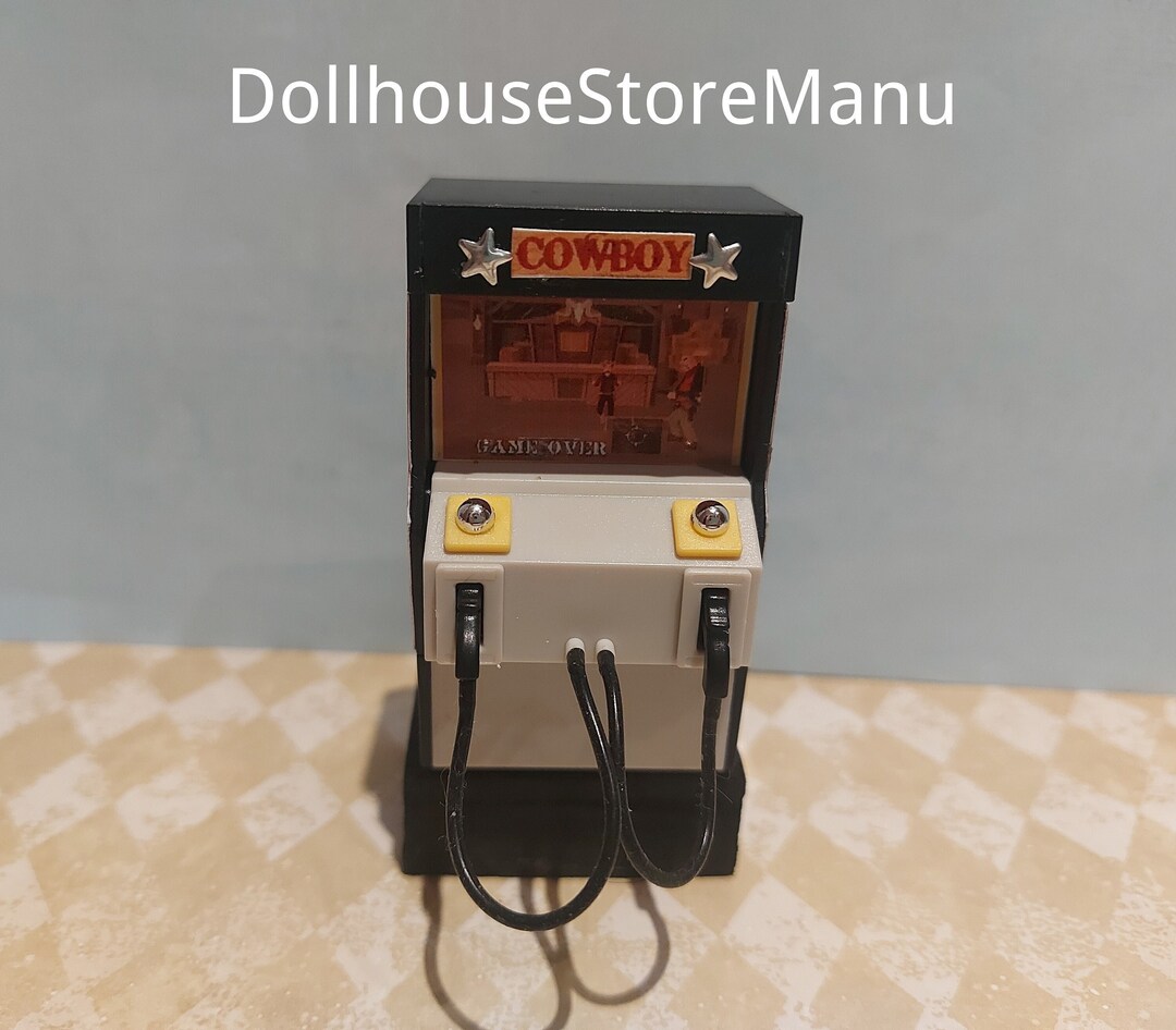 Dollhouse Arcade Machine Miniature Shooting/vintage Game