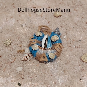 Nautisches Puppenhaus, Miniatur-Sommerkrone für Tür, Maßstab 1:12