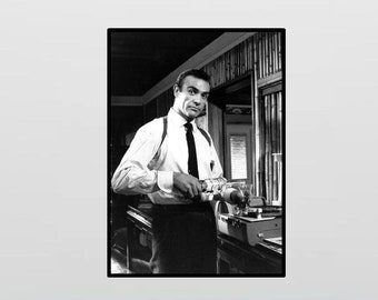 Sean Connery James Bond 007 Premium METAL Poster Art Print Plaque Gift