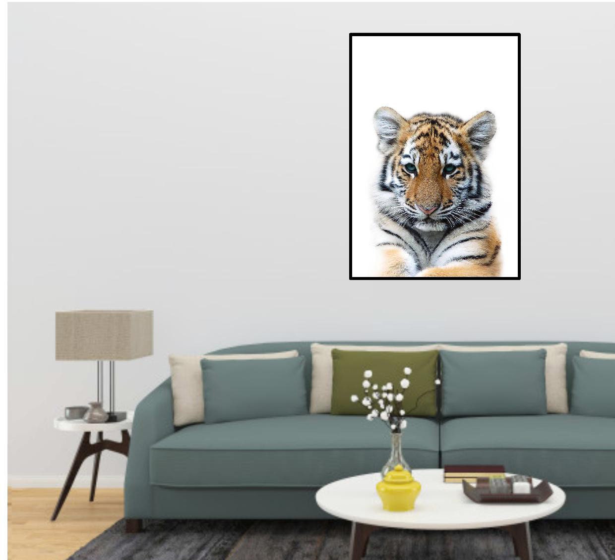 Baby Tiger Poster Print Tiger Cub safari Forest Jungle Animal | Etsy