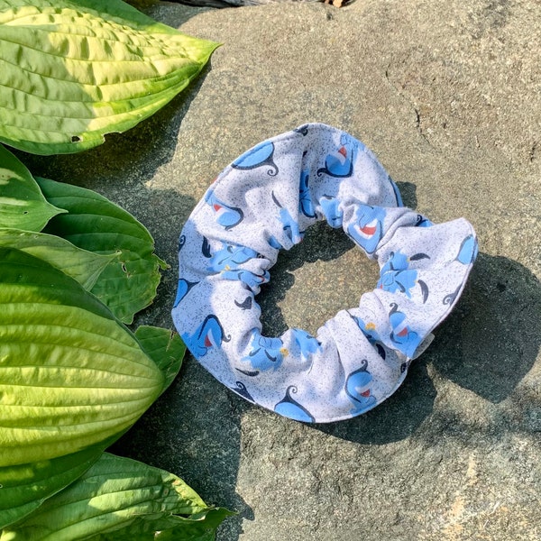 Aladdin Genie Scrunchie, Hair Ties, Disney Scrunchie, Ponytail Holder, Large Scrunchie