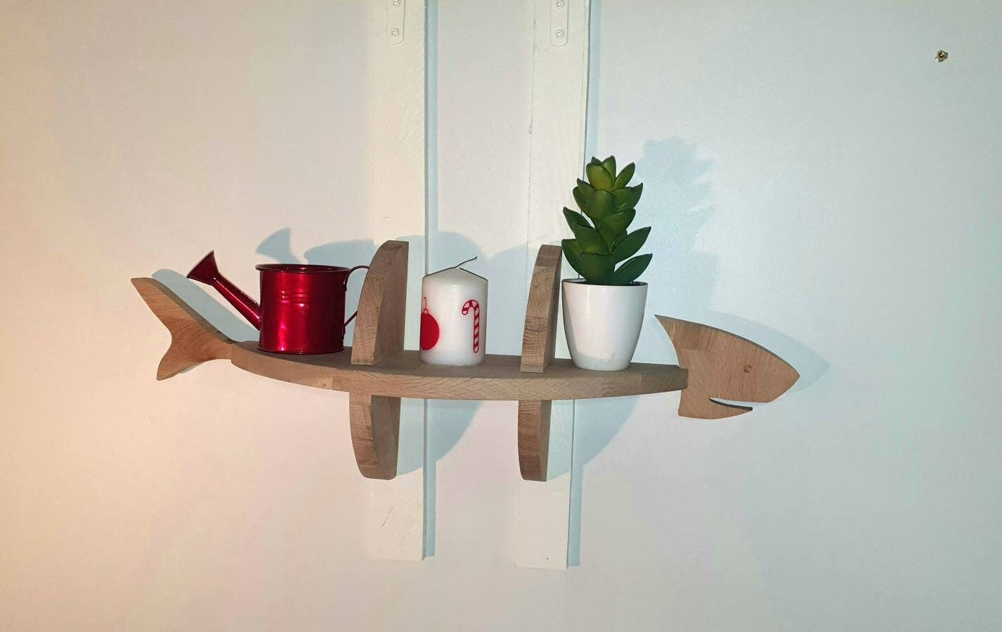 Étagère Murale Requin en Chêne Massif