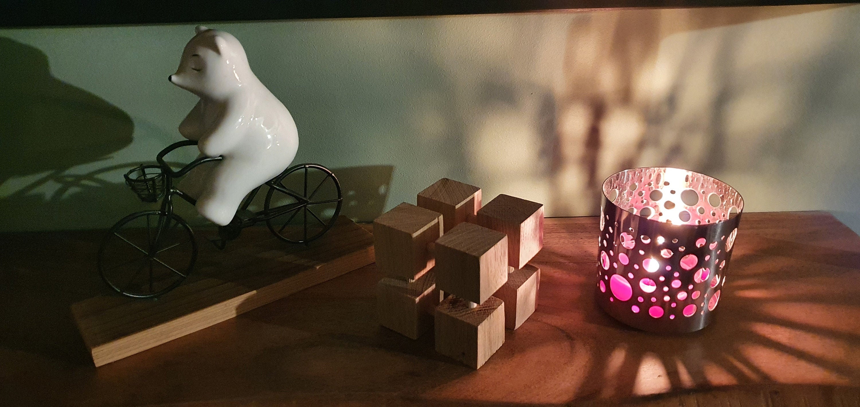 Cube Déco Design en Chêne Massif