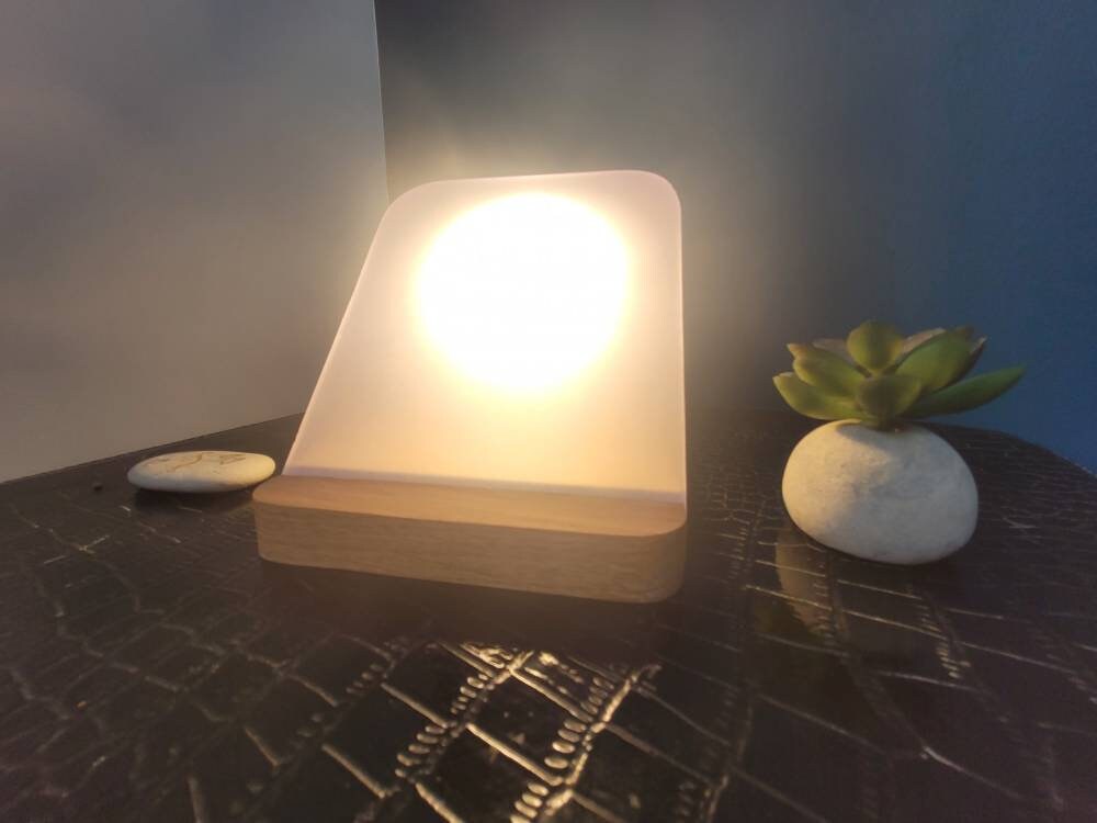 Lampe Bois Verre Synthétique