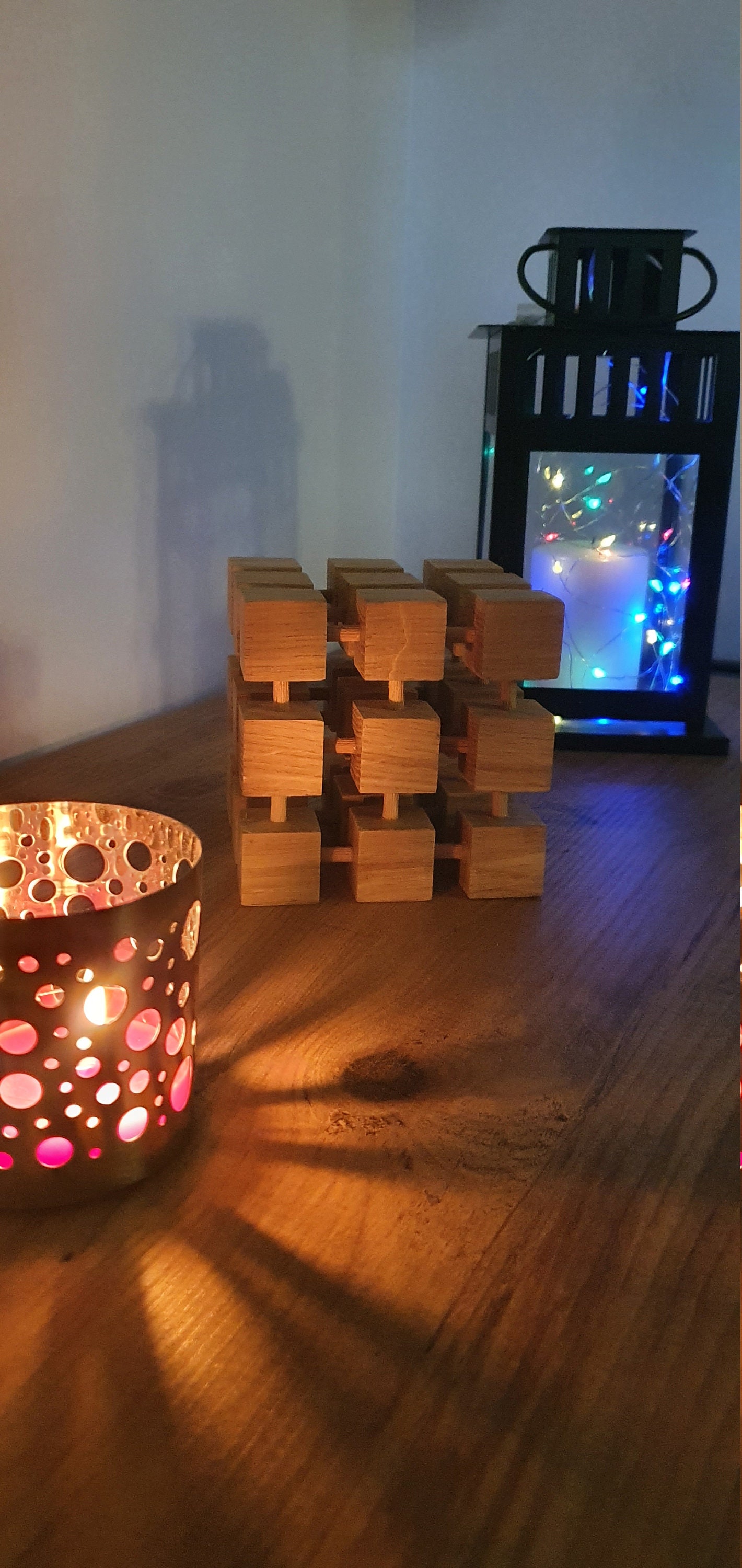 Objet Déco Cube Design Bois Massif