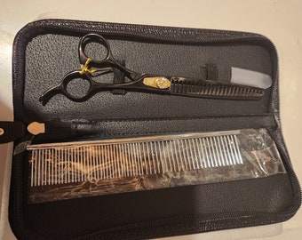 7.5 inch Black Titanium Coated Chunker with Case and Comb