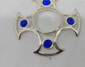 Norse Cross with Blue Crystals