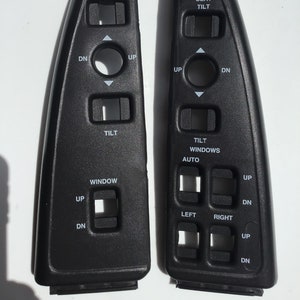 Caprice Impala SS Roadmaster 91-96 Power Window Seat Switch Panels Bezels Housing, Black Lettered, NEW!