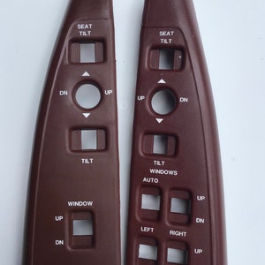 Caprice Impala SS Roadmaster 91-96 Power Window Seat Switch Panels Bezels Housing Ruby Red, NEW!