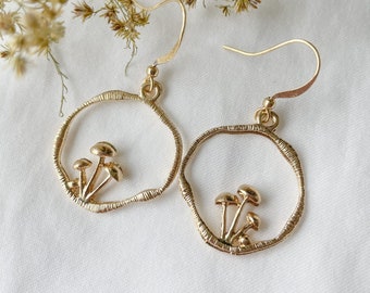 Mushroom Earrings: Nature Jewelry