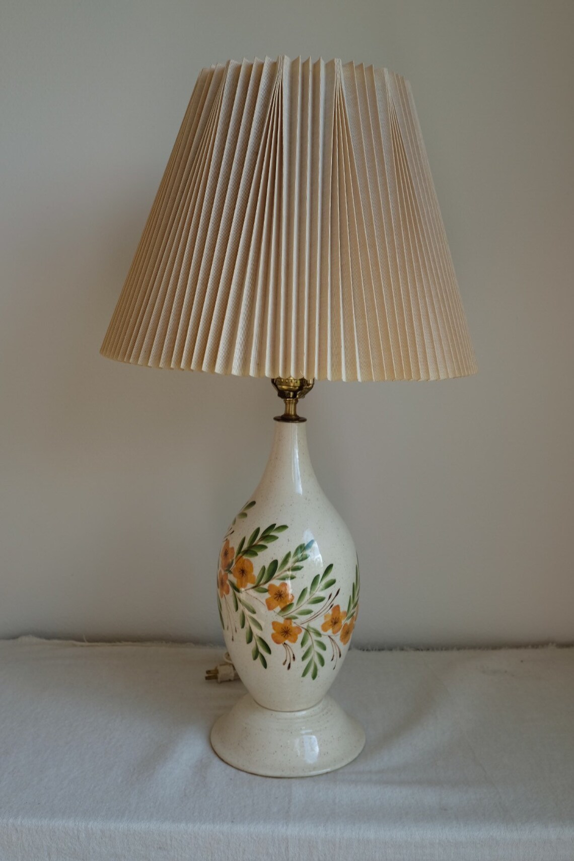 Vintage Stiffel lamp with original shade Etsy