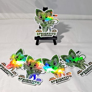 Sprigatito Holographic Sticker