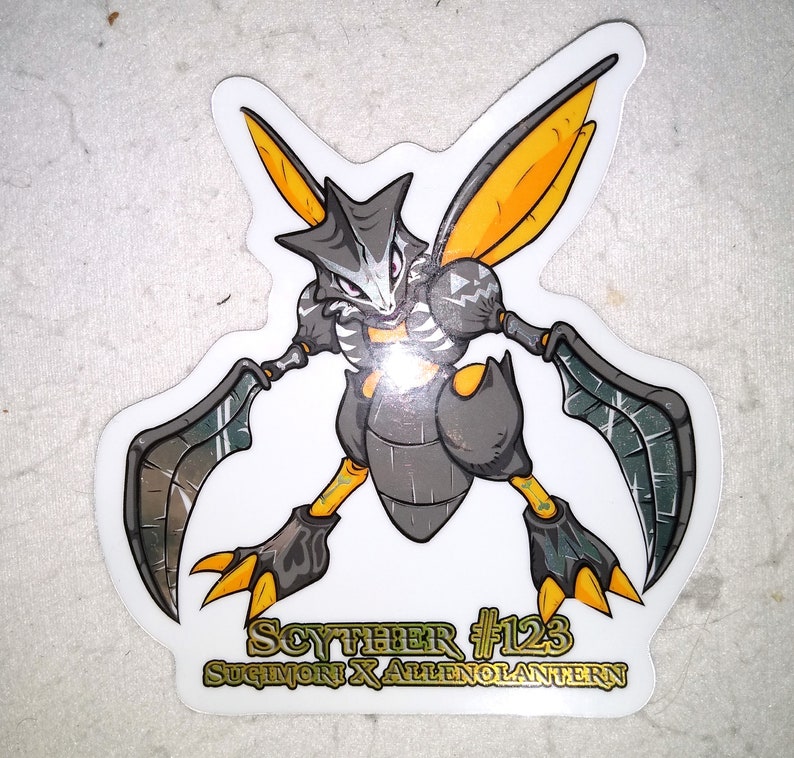 Skeleton Scyther Chrome Sticker