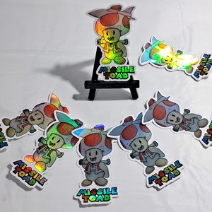 Raketen Toad Holographic Sticker
