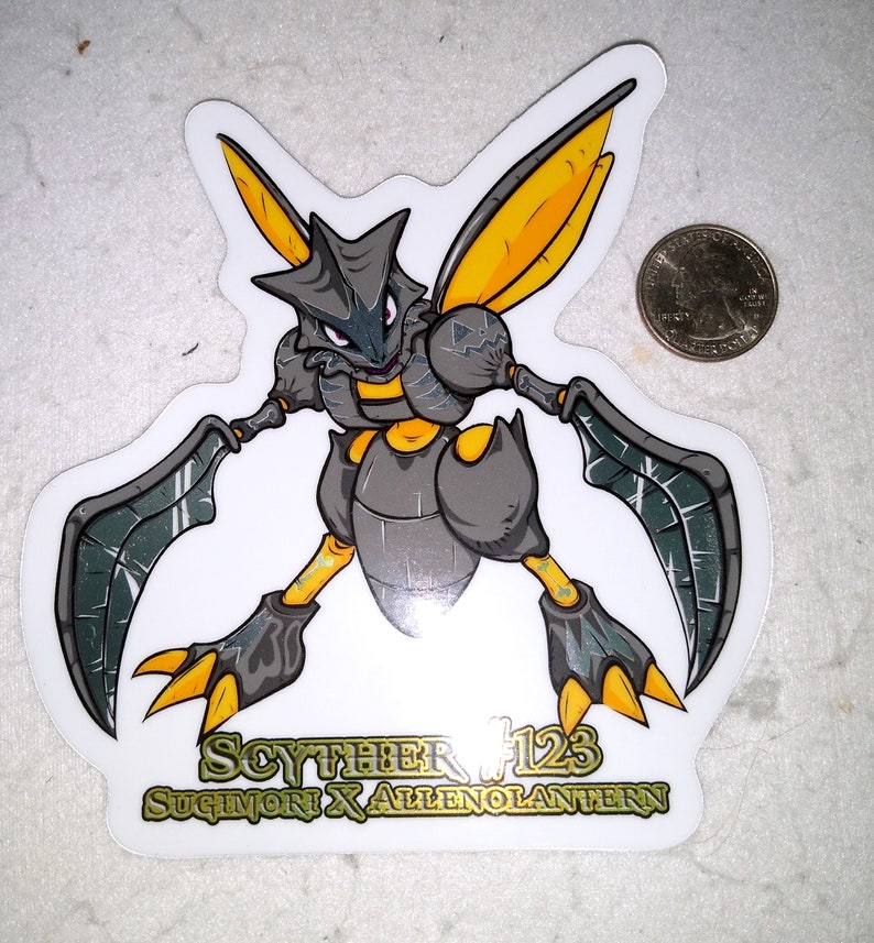 Skeleton Scyther Chrome Sticker
