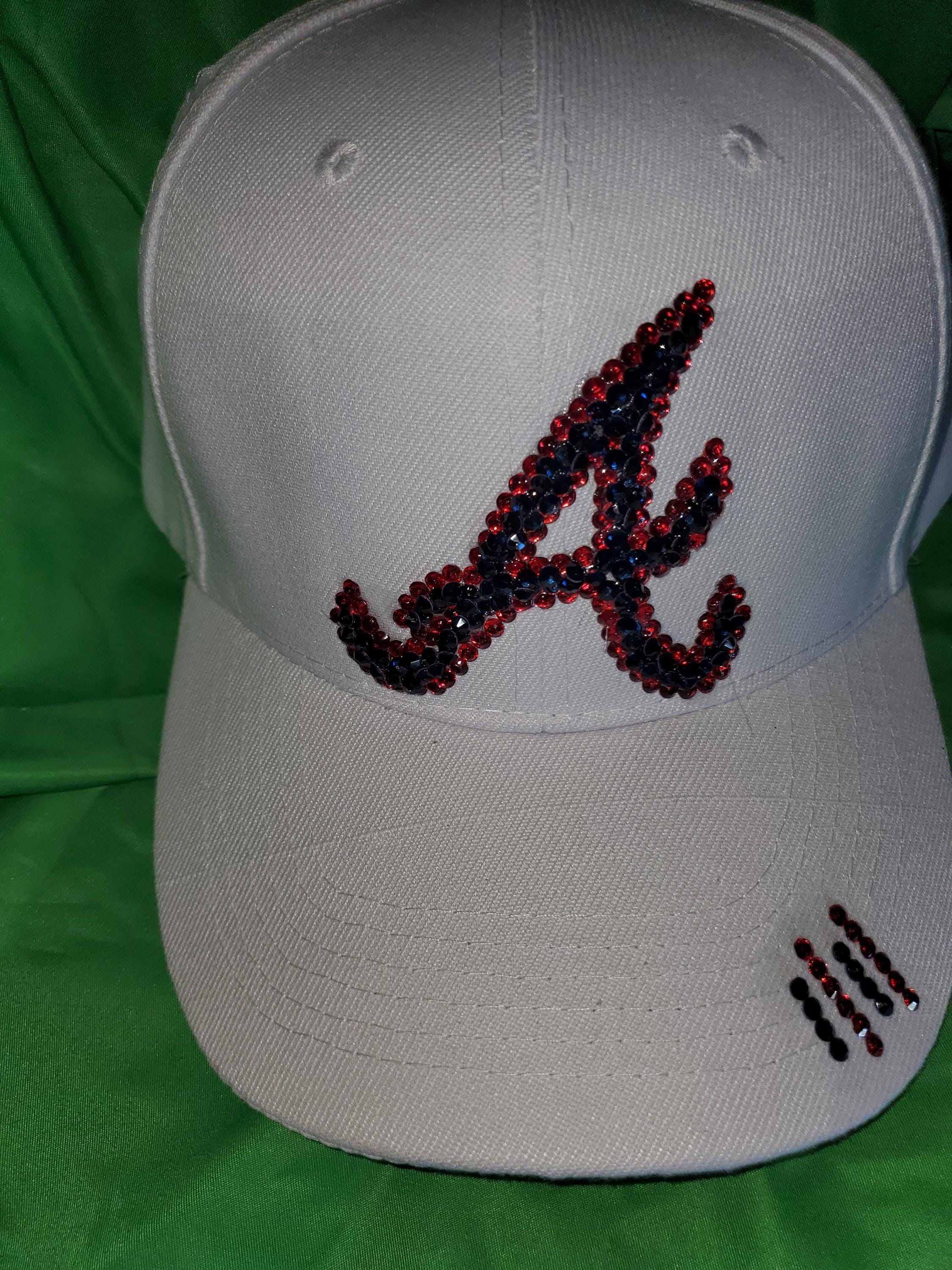 Atlanta Inspired Rhinestone Ball Cap, Handmade Bling Hat - Etsy