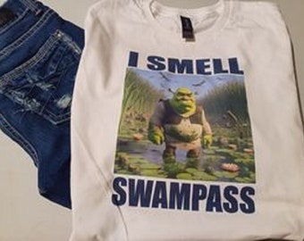 Shrek I Smell Swampass Custom Funny Shirt Tshirt Custom Hilarious S-2xl Mens Womens Gag Trending Popular Now Sarcastic