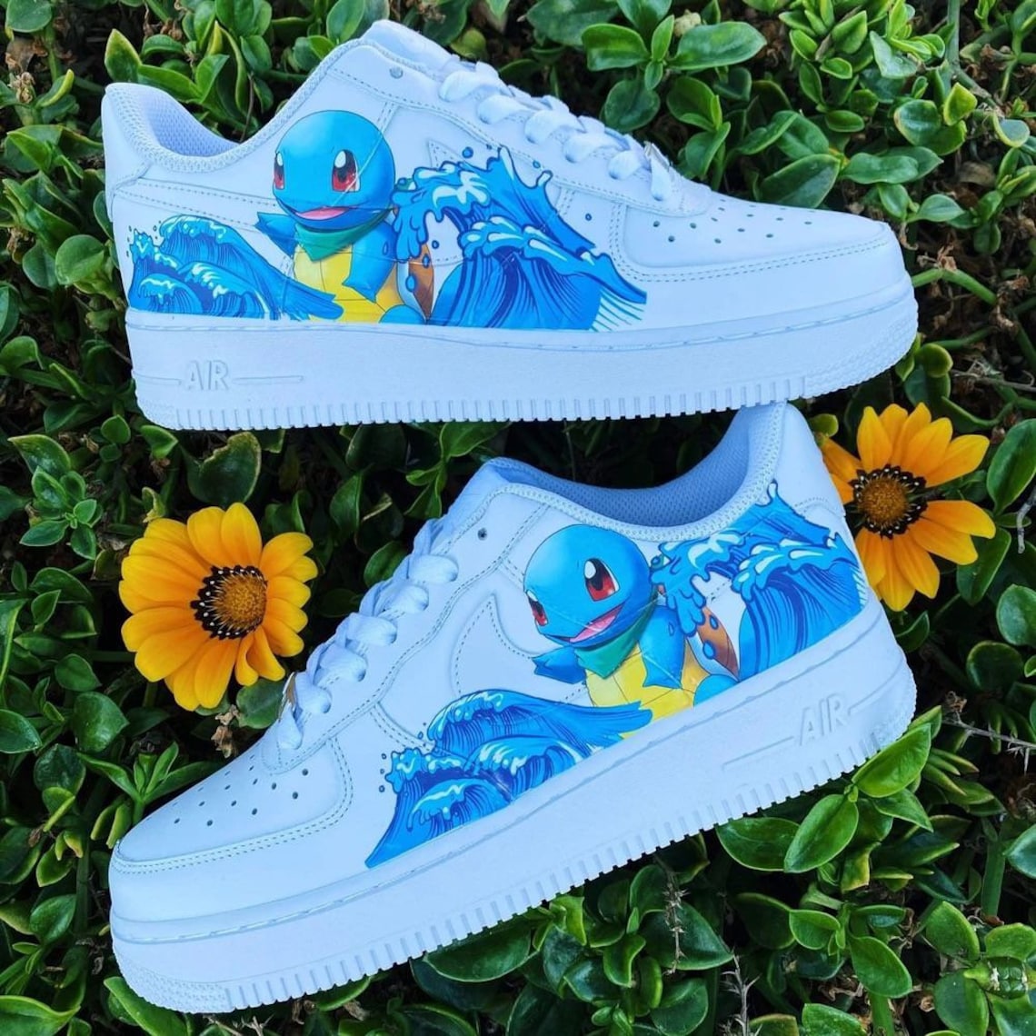 Pokémon Inspired Charmander Bulbasaur Squirtle Nike Air Force Etsy
