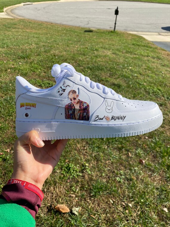 Bad Bunny Nike Air Force 1 or Court Vision Sneakers Reggaeton | Etsy