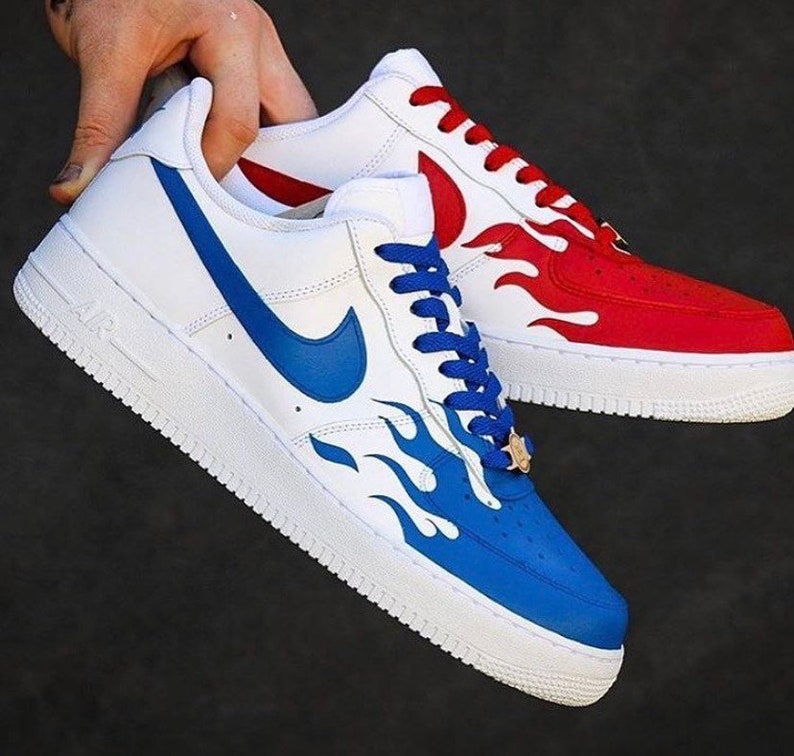 custom flame air force 1