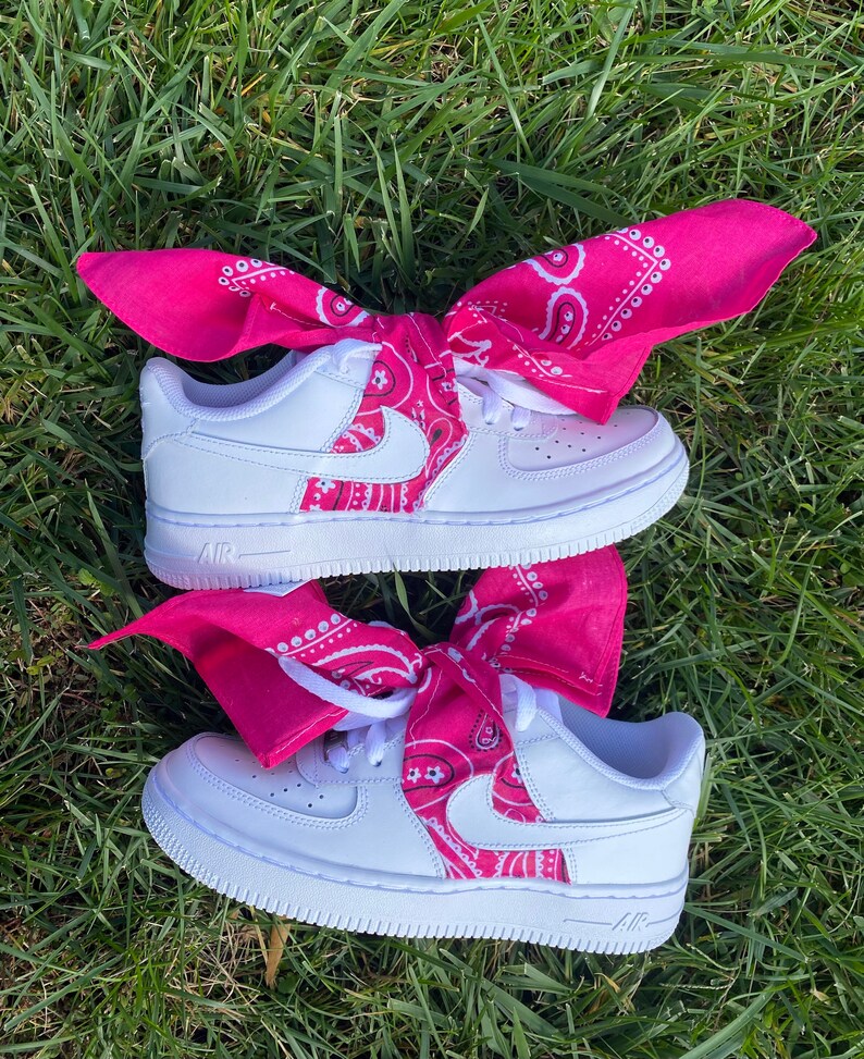 Nike Air Force 1 Custom Bandana Shoes Choose Your Design | Etsy