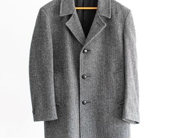 Vintage 90s Alpen Loden Wool Overcoat - Mens XL Dark Gray Winter