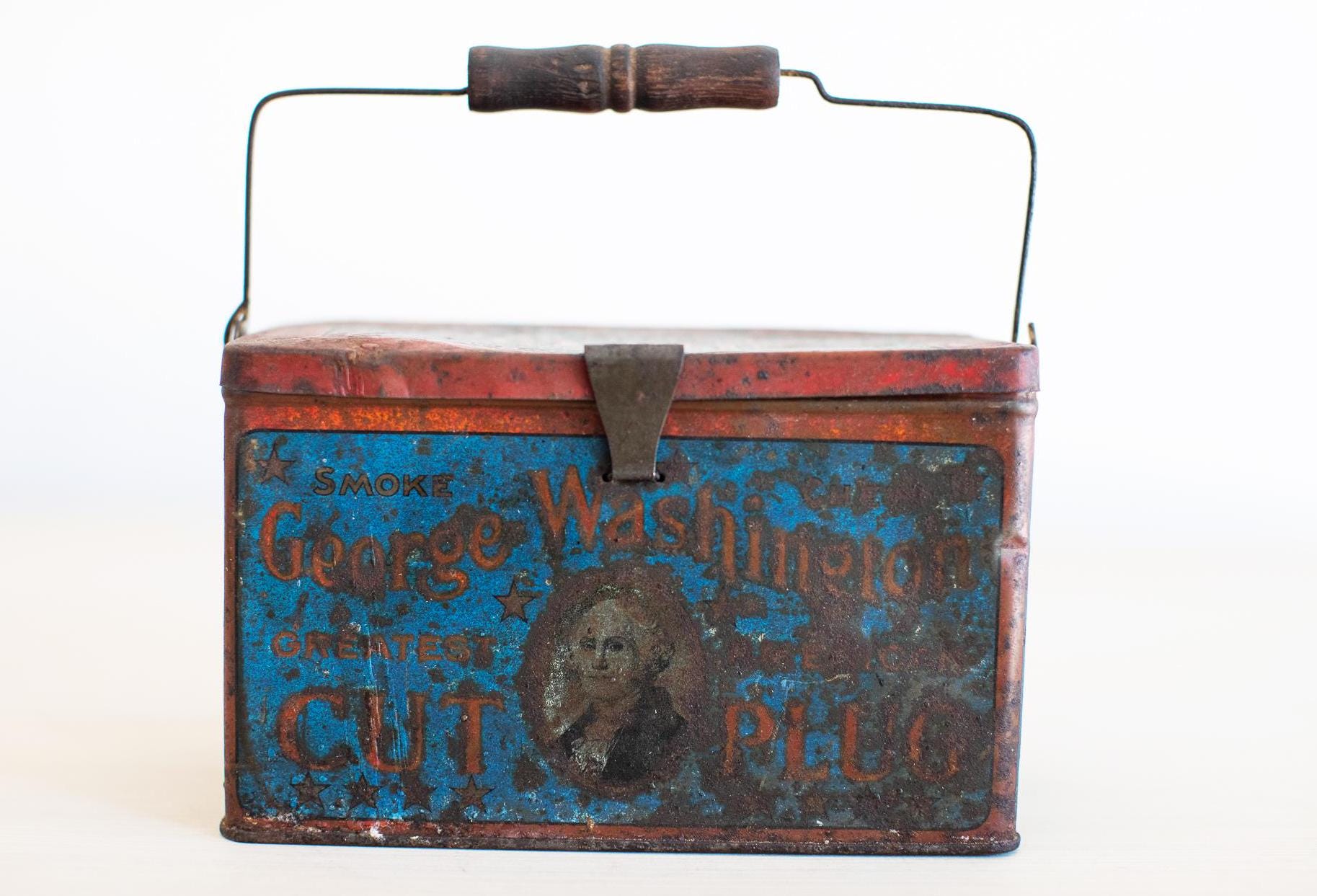 george washington cut plug tobacco tin Antique Vintage / Collectable Tin George Washington Tobacco Tin Cut