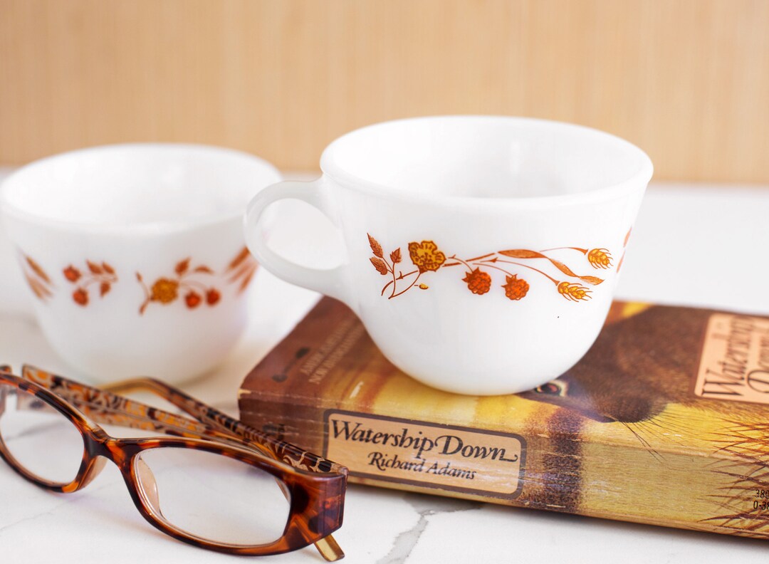 Pyrex Mugs Vintage Pyrex Coffee Mugs Sold in Pairs / Autumn Harvest / Harvest ...