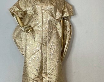 Brocade  Damask gold dress for women
