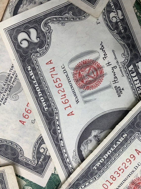 2 dollar bill 1953 red seal value