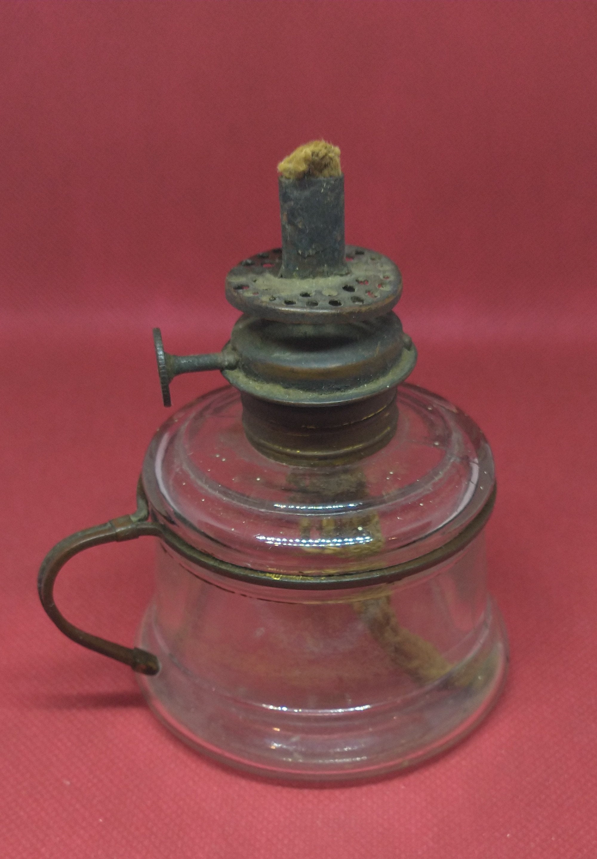 Antique Nutmeg Oil Lamp Etsy