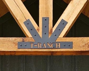 Truss Brackets with Lettering
